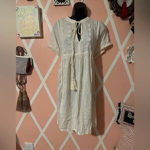 Elegant Cream Swim Coverup